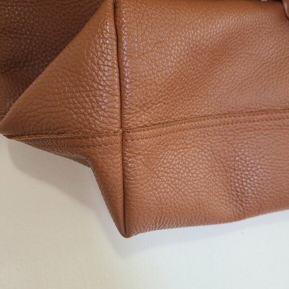Cuyana Large Classic Easy Tote Shoulder Bag Tan Pebbled Leather Large - Picture 6 of 10